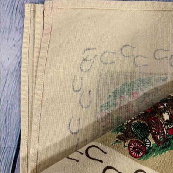 Vintage Moda Home Linens Retro Western Cowboy Set of 8 Napkins 100% cotton - Picture 8 of 13